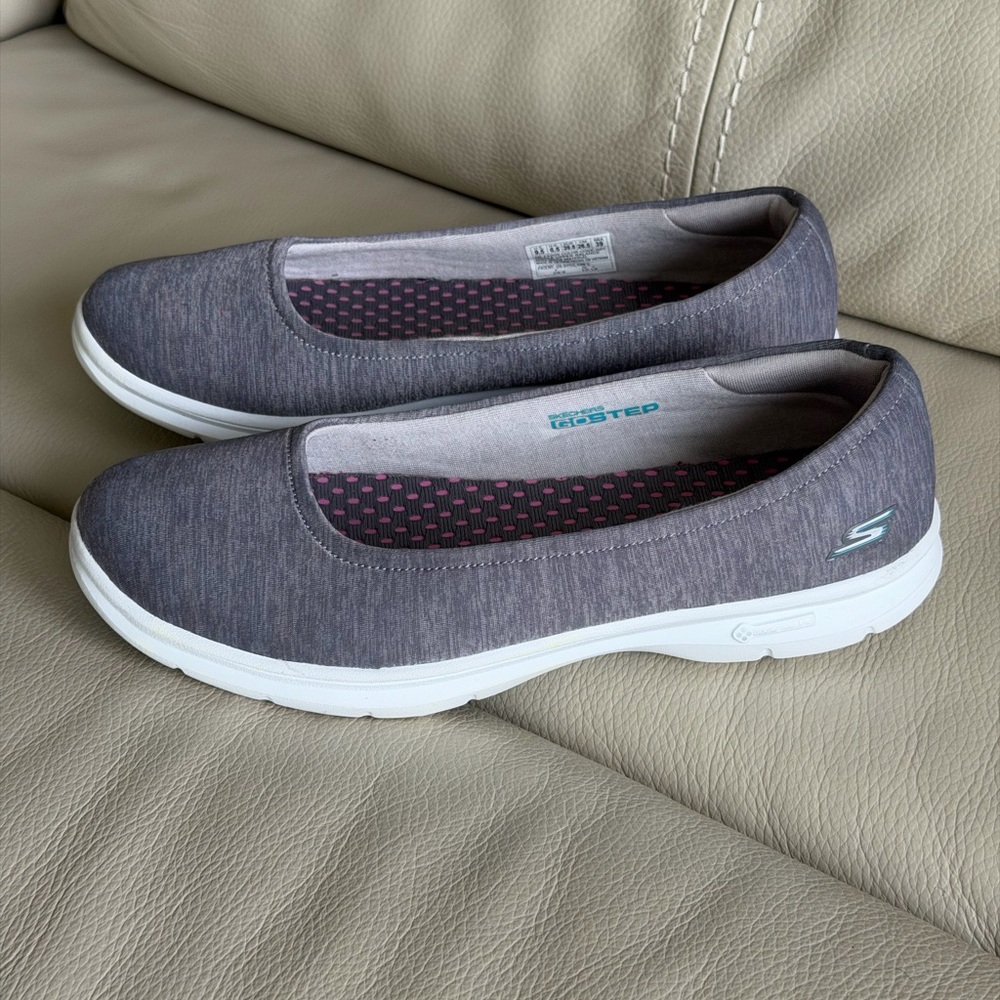 Skechers Go Step Lite Women's Gray Slip-On Flats Shoes - 9,5 - Picture 4 of 12